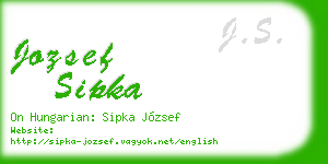 jozsef sipka business card